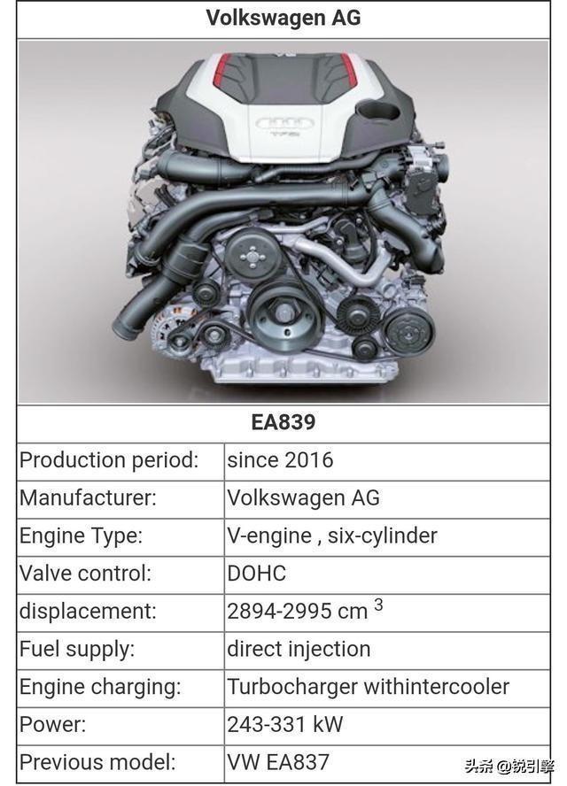 三,奥迪ea839 v6