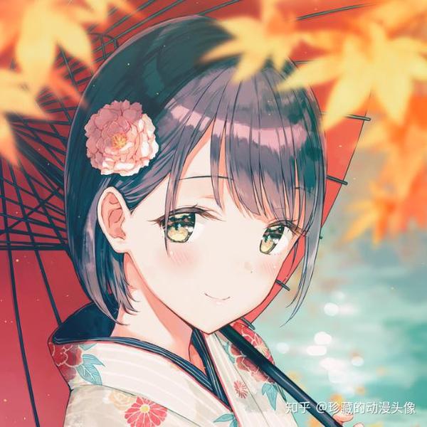 二次元和风头像和蔼可亲的小姑娘热爱生活期待美好的一切