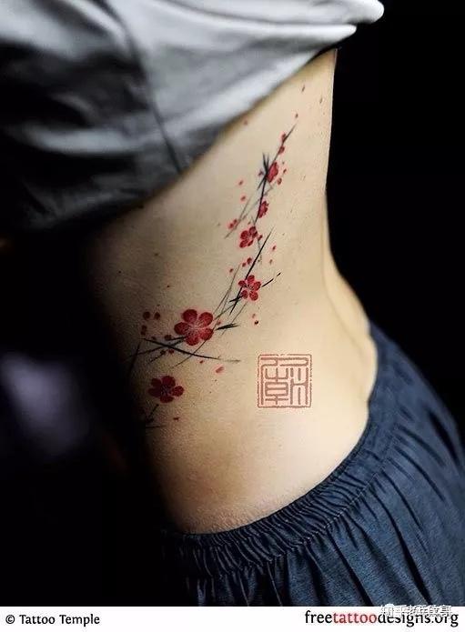 纹身素材第32期——中国风梅花纹身