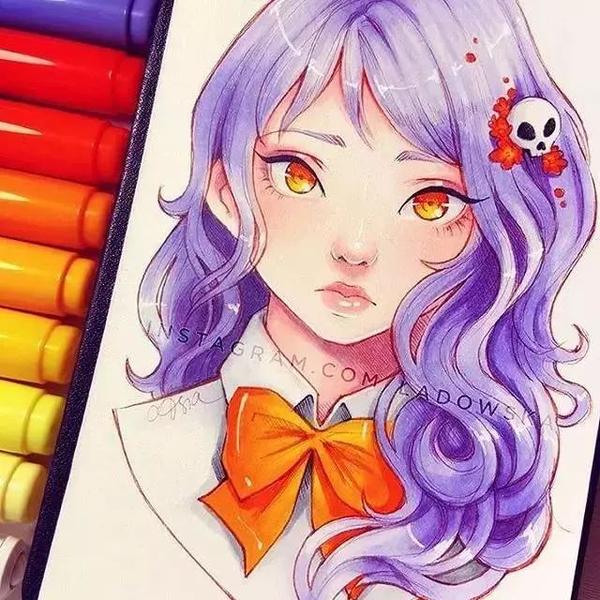 欧美画师笔下的二次元角色,风格上各有不同的感受