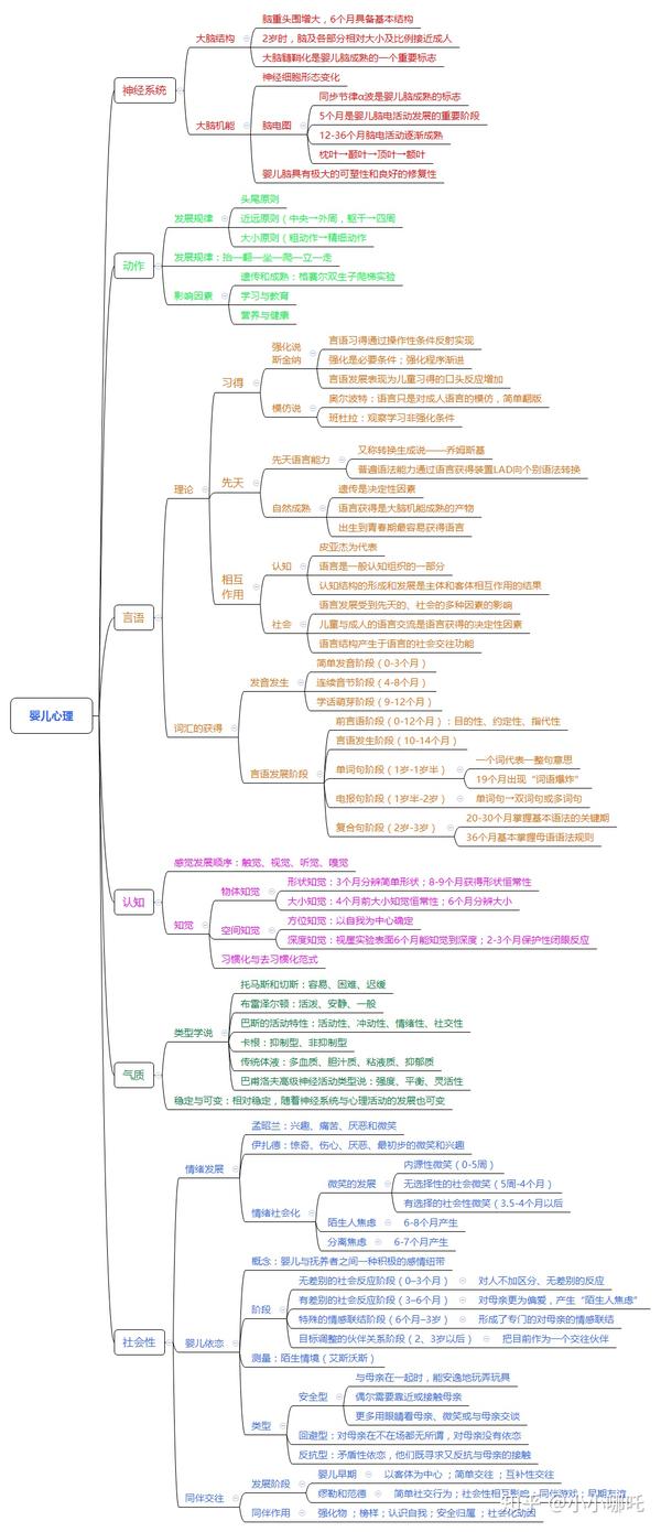 心理学考研思维导图-发展心理学-婴儿心理发展