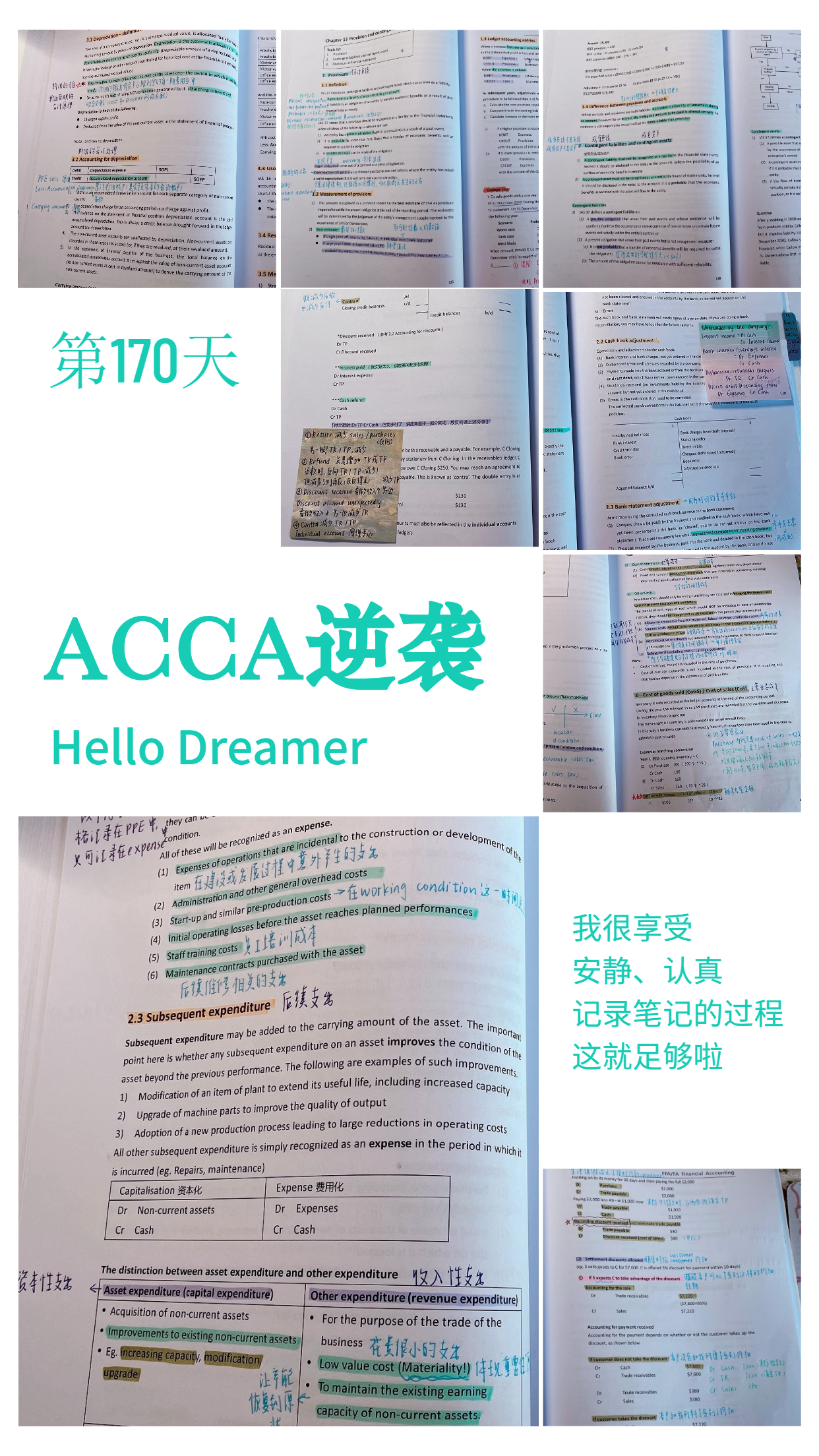 学习acca的第170天享受过程