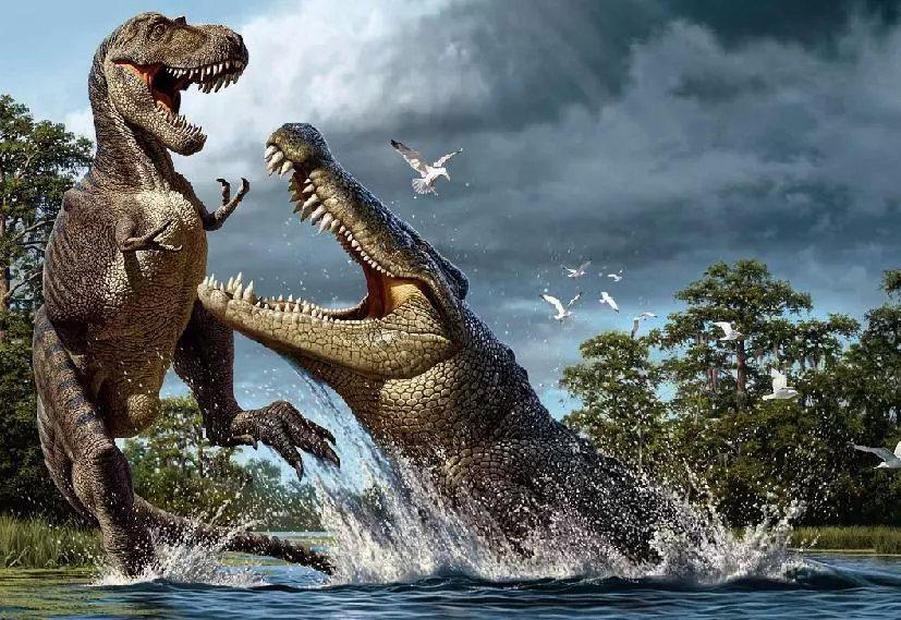 史前巨鳄能杀霸王龙怎么可能