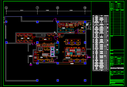西餐厨房设备cad图块介绍