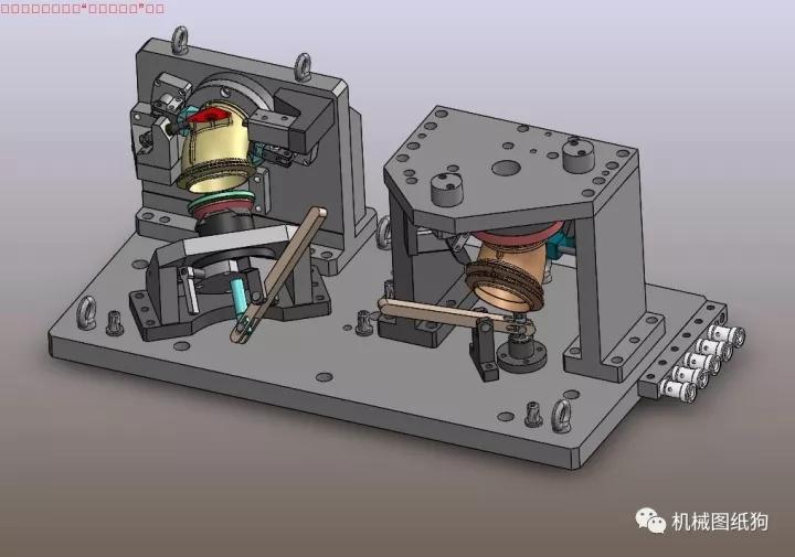 非标数模弯管液压夹具组立图3d模型solidworks设计附step