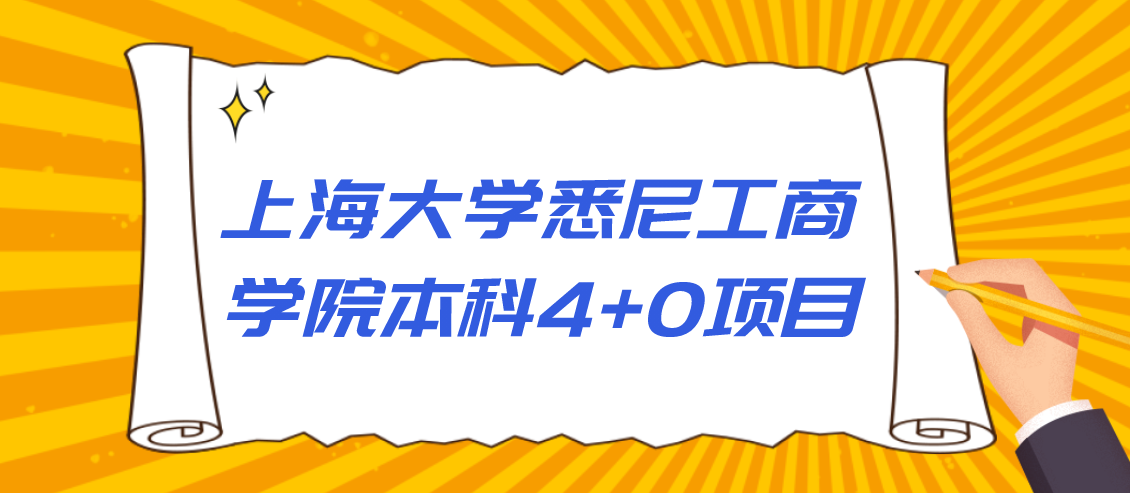 上海大学悉尼工商学院本科4 0项目