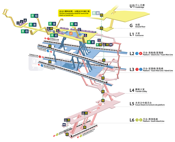 现时:金钟站   admiralty station