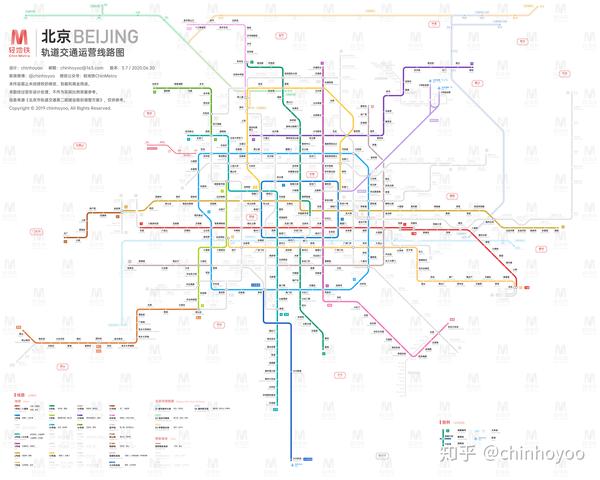 北京轨道交通线路图(2035  / 2025  / 运营版)