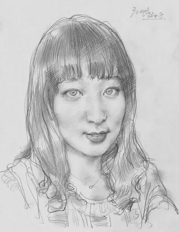 张张传神丨川美院长庞茂琨的素描肖像作品欣赏