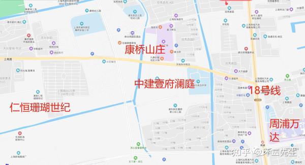 可隔着一条上南路就是墓地 康桥山庄,尤其高层业主的"墓景视野"格外