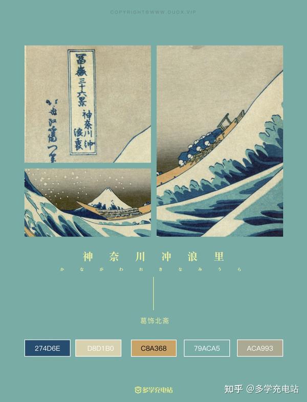 名画赏析神奈川冲浪里葛饰北斋内含高清下载