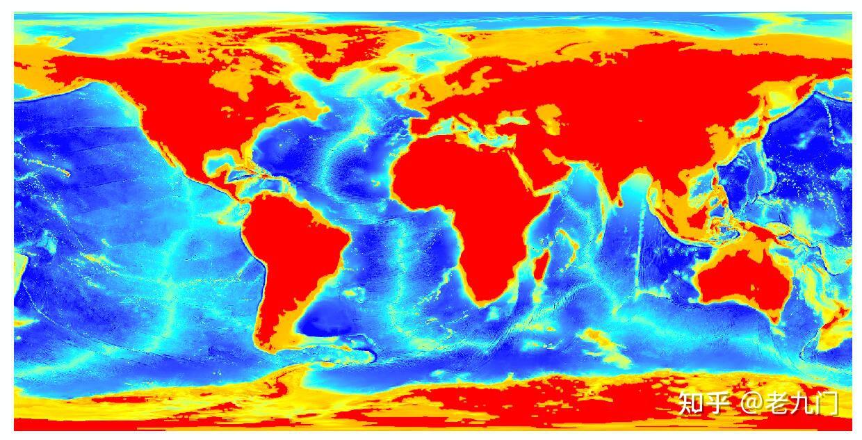 aster gdem一样,均为高程数据,所不同的是它还包括海洋海底地形数据