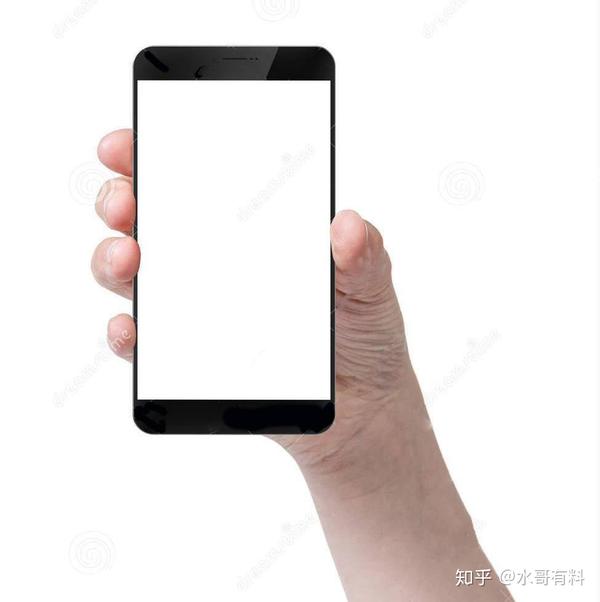 很明显可以看出这是有两个素材组合而成,一个是单手拿手机的素材图片