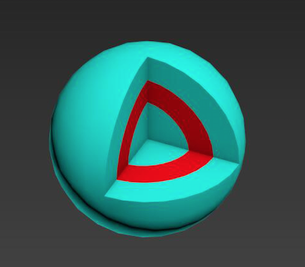 新建一个几何球体,分段设置为8;基点面类型设置为八面体.