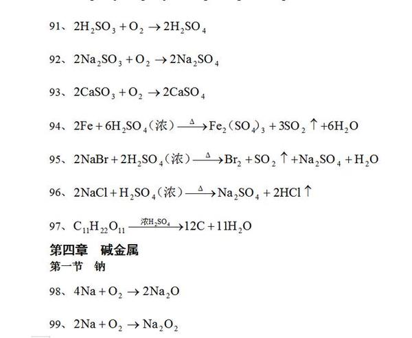 325条高中化学方程式(绝对全),理科生福利,强烈建议收藏打印