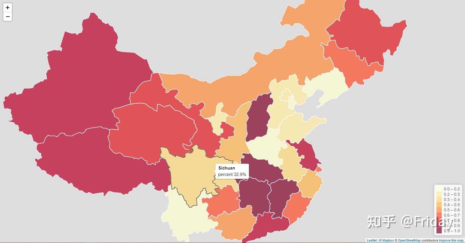 r语言leaflet绘制中国地区分布图