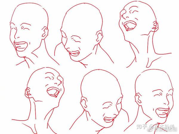动漫人物各种表情的画法参考