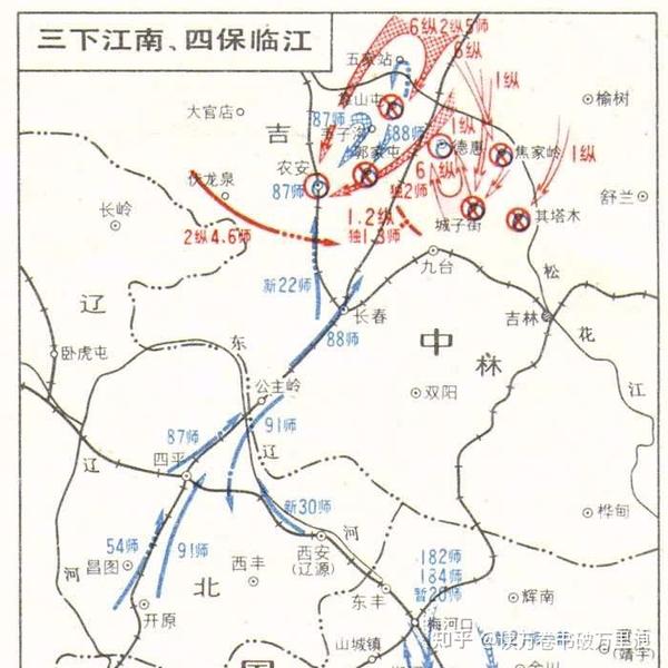 1947年初,中共领导的东北民主联军通过"三下江南","四保临江"等战役