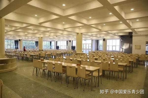 北京师范大学亚太实验学校学生食堂一角