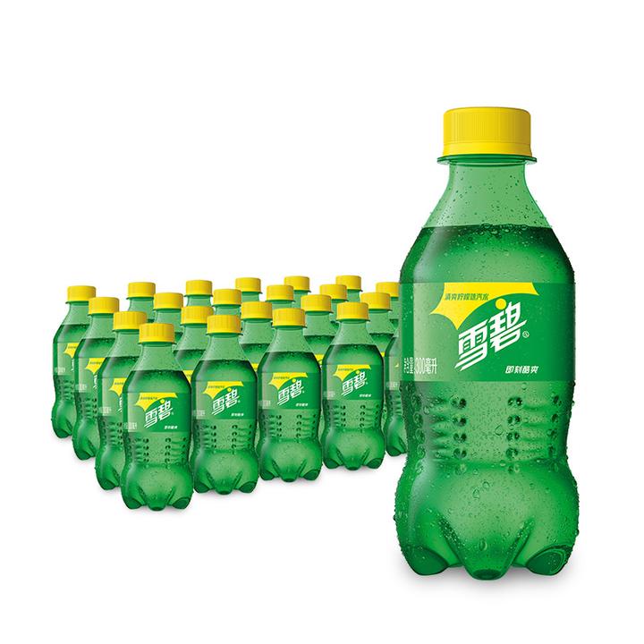 80 雪碧 sprite 柠檬味 汽水 碳酸饮料 300ml*24瓶 整箱装 可口可乐