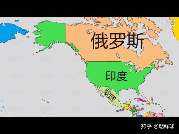按照军事实力划分世界地图.