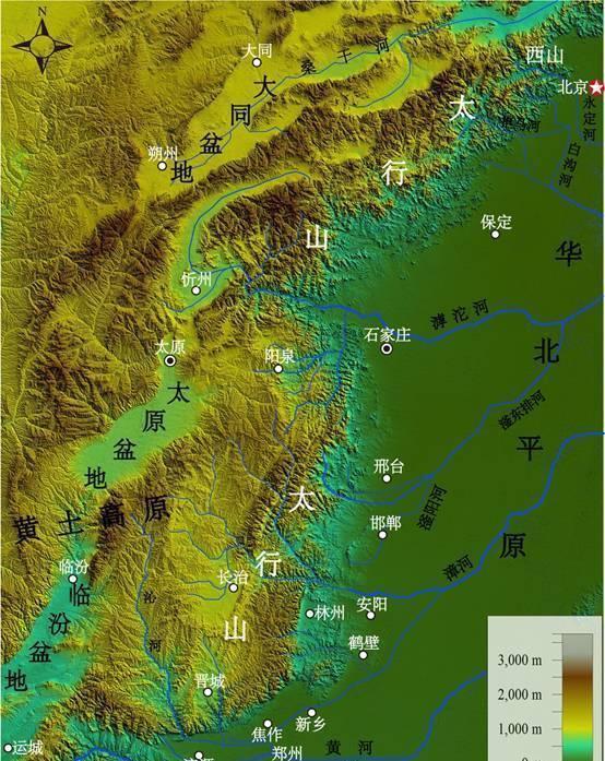 北方坎水: 坎为水,中华民族的母亲河黄河,在北方由巴颜喀拉山脉北而