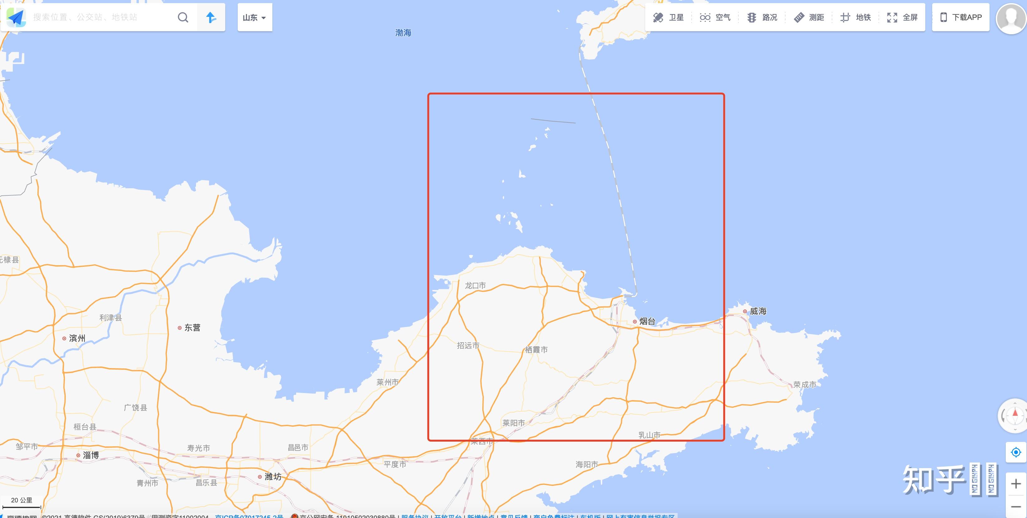 我在地图上发现渤海湾里有条线请问是什么线