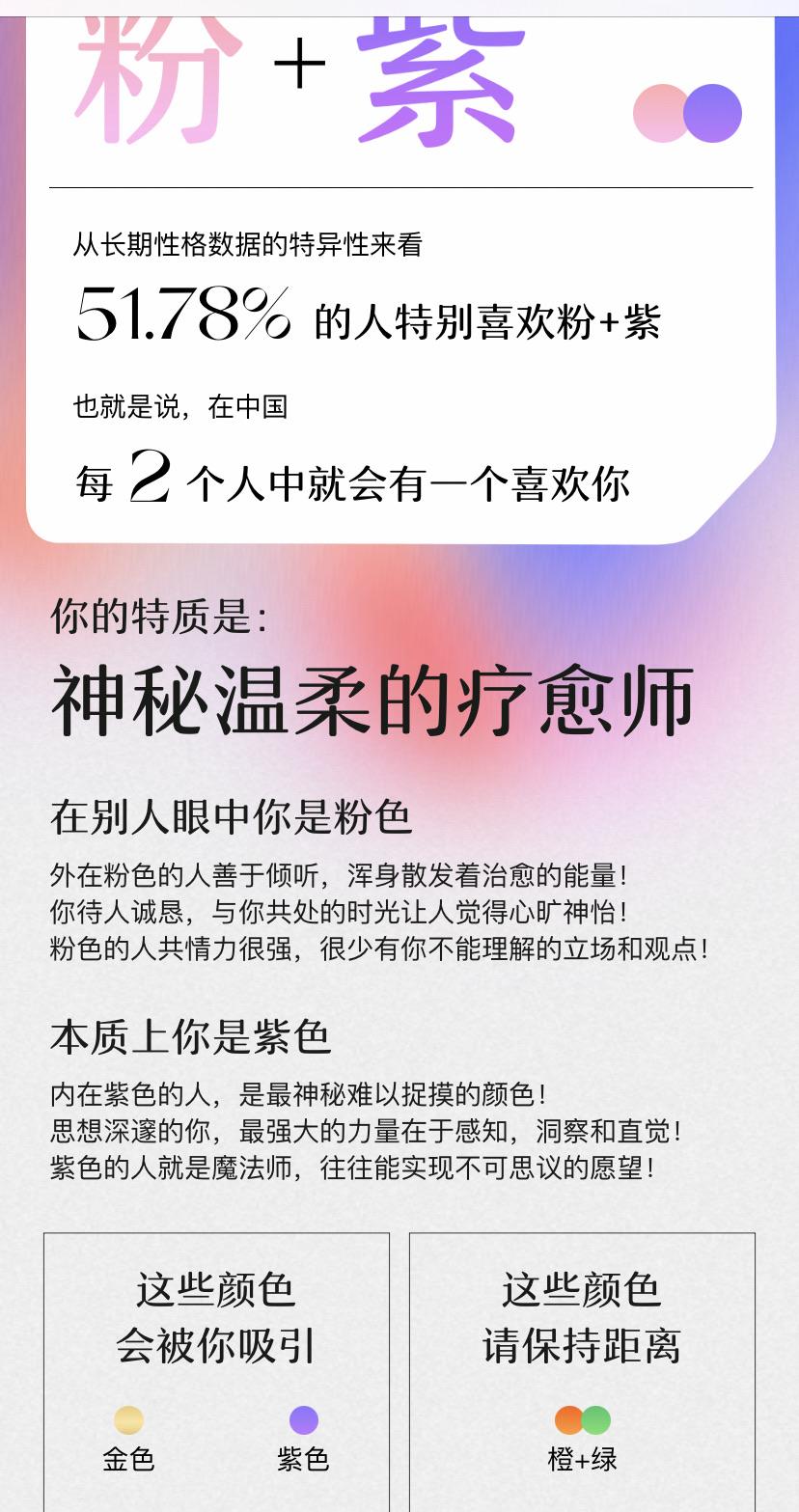 网易云性格色彩测试对应的mbti类型分别是什么