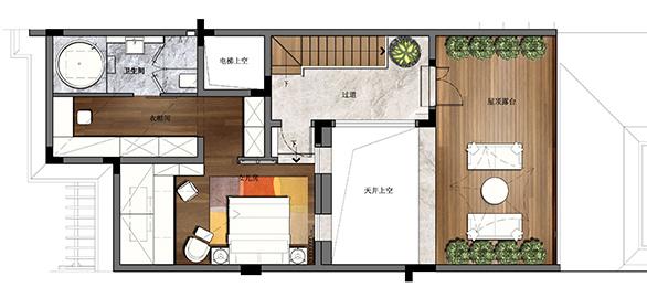 室内设计家装ps彩色平面户型图