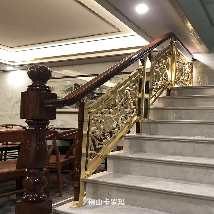 全铜楼梯护栏装饰图片惊艳了时光