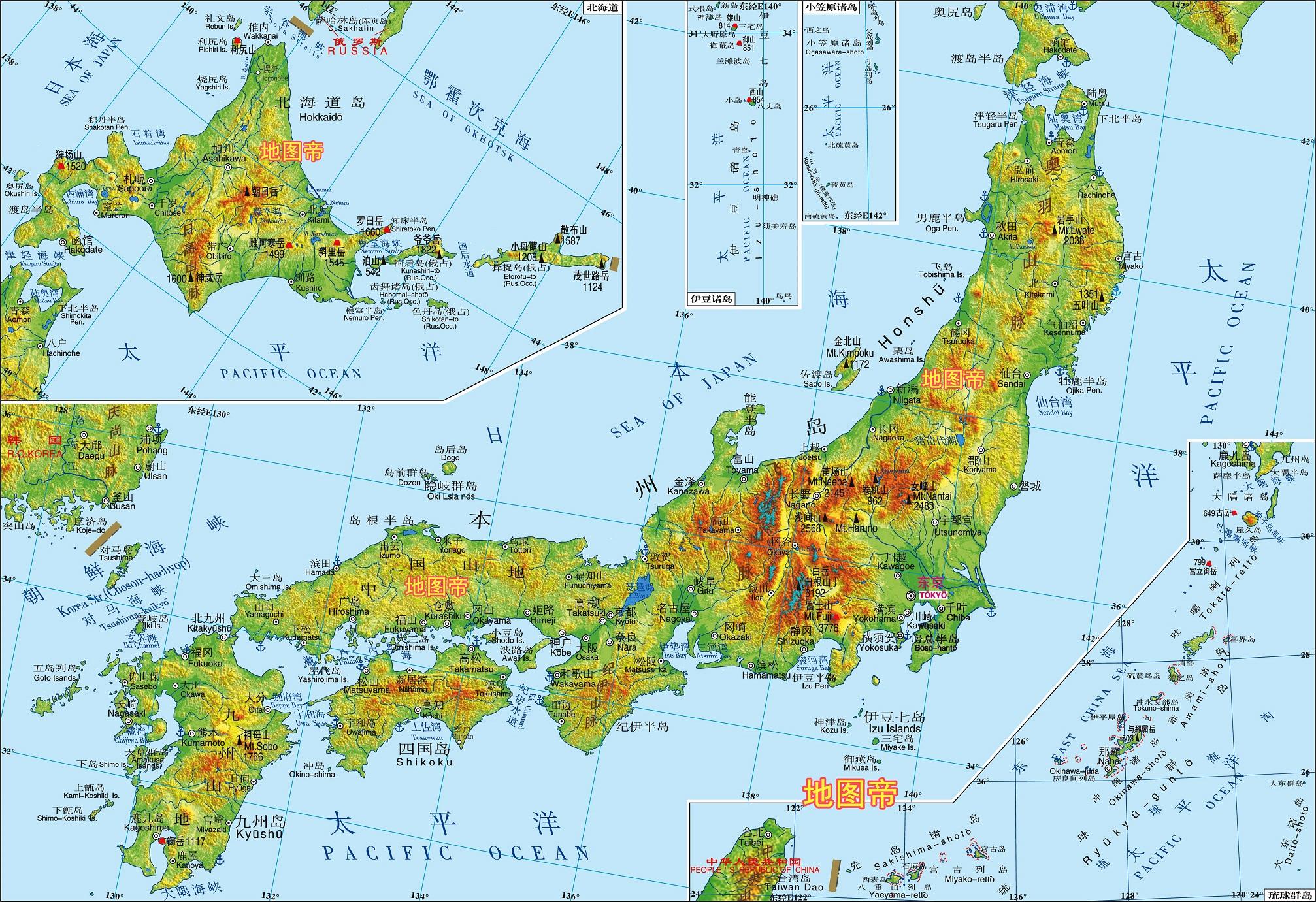 从位置面积地形人口等角度,全方位对比日本朝鲜韩国
