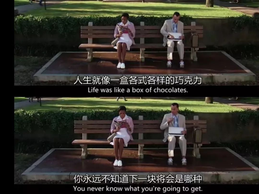 人生就像一盒巧克力,你永远都想多尝几颗