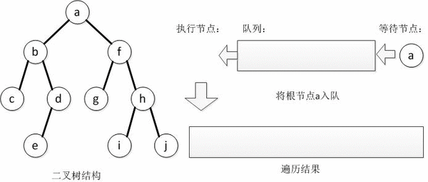 二叉树广度遍历流程gif