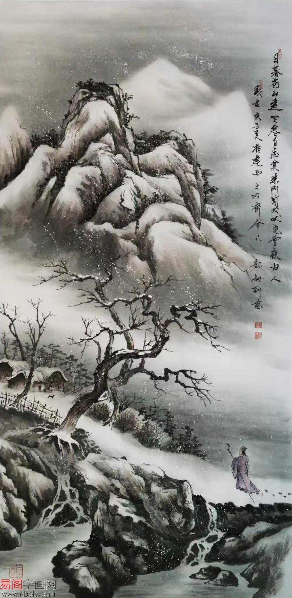 玄关挂什么画好 请看这三幅刘剑刚写意山水画