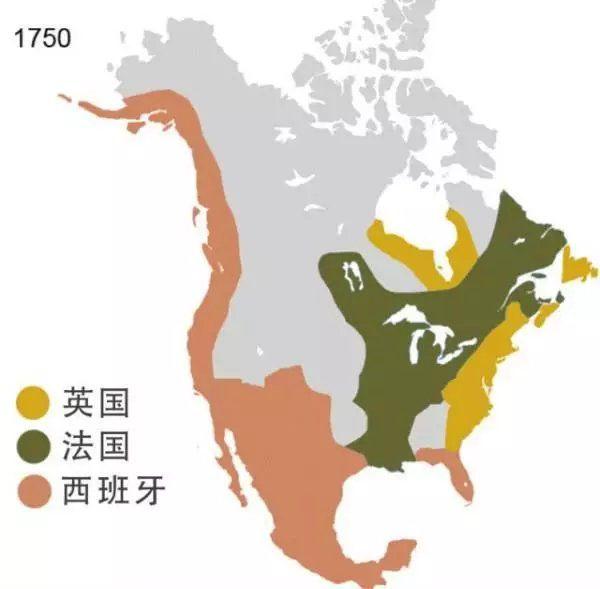 北美地区殖民地划分