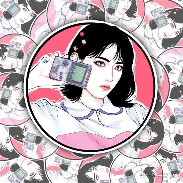 时尚手绘头像女高清 手绘素颜微信女头像图片 手绘头像女唯美清纯