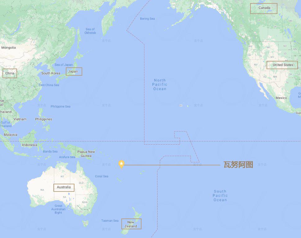 位于南太平洋西部,美拉尼西亚群岛的瓦努阿图属于英联邦国家,靠近