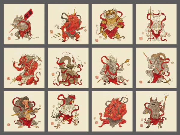 中式玄幻风手办《十二生肖神兽系列》诞生记