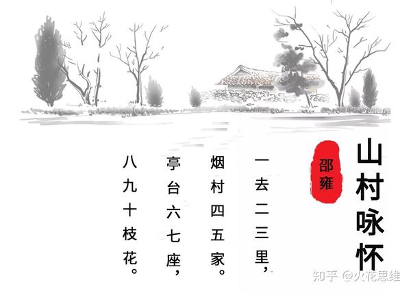 除此之外,宋代邵雍的《山村咏怀》也成功入选小学语文课本