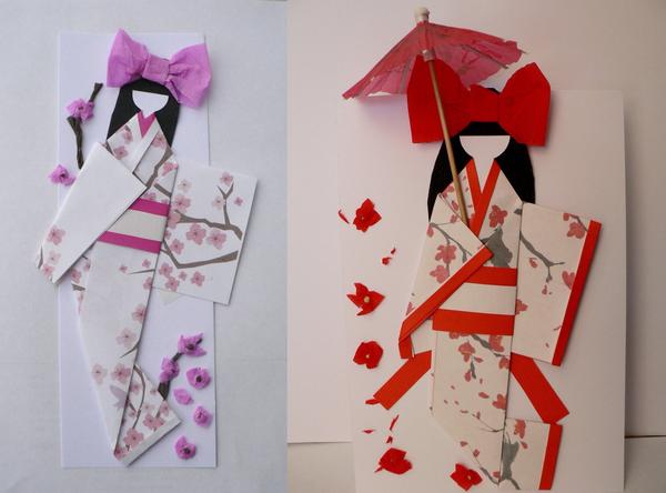 你也是艺术家——日本和服小纸人