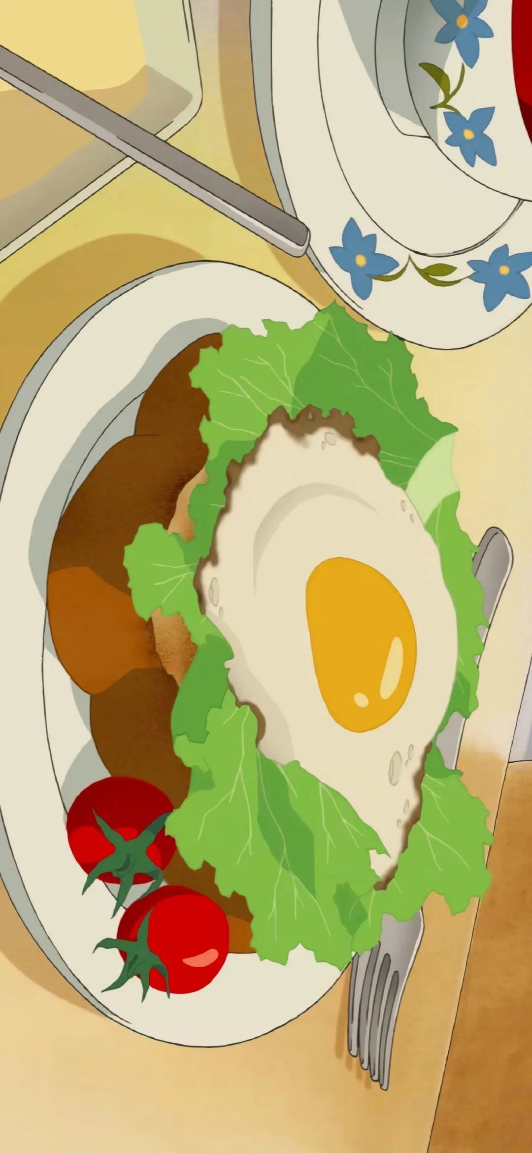 有没有次元美食的手机壁纸啊