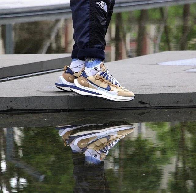 nike vapor,nike刺客 sacai 联名nike vaporwaffle 芝麻 卡其/紫金 新款配色 测评预告