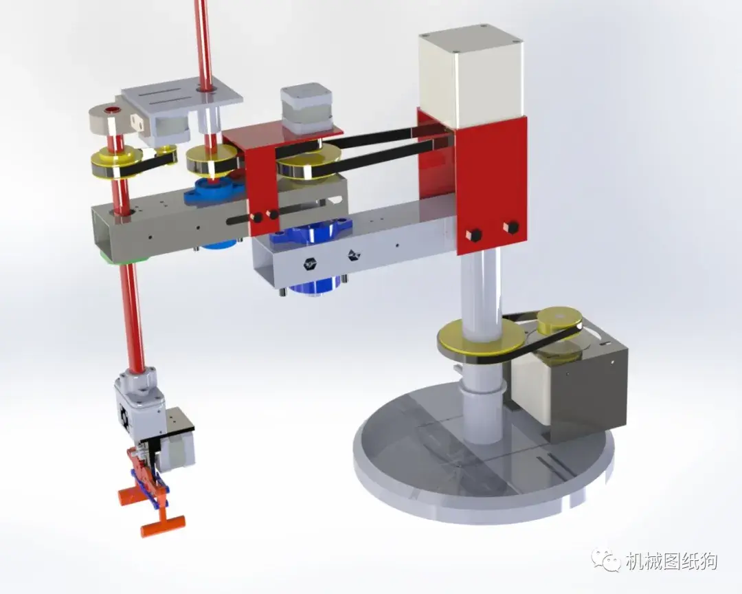 机器人scararobotic旋转关节机械臂3d图纸solidworks设计