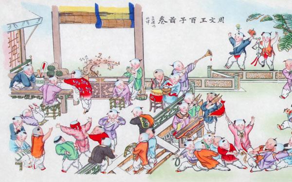 杨柳青年画百子图的寓意是什么
