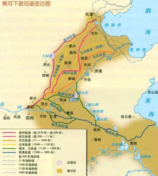 而黄河一旦发生夺淮入海(黄河在1194年至1855年间以淮河的河道作出