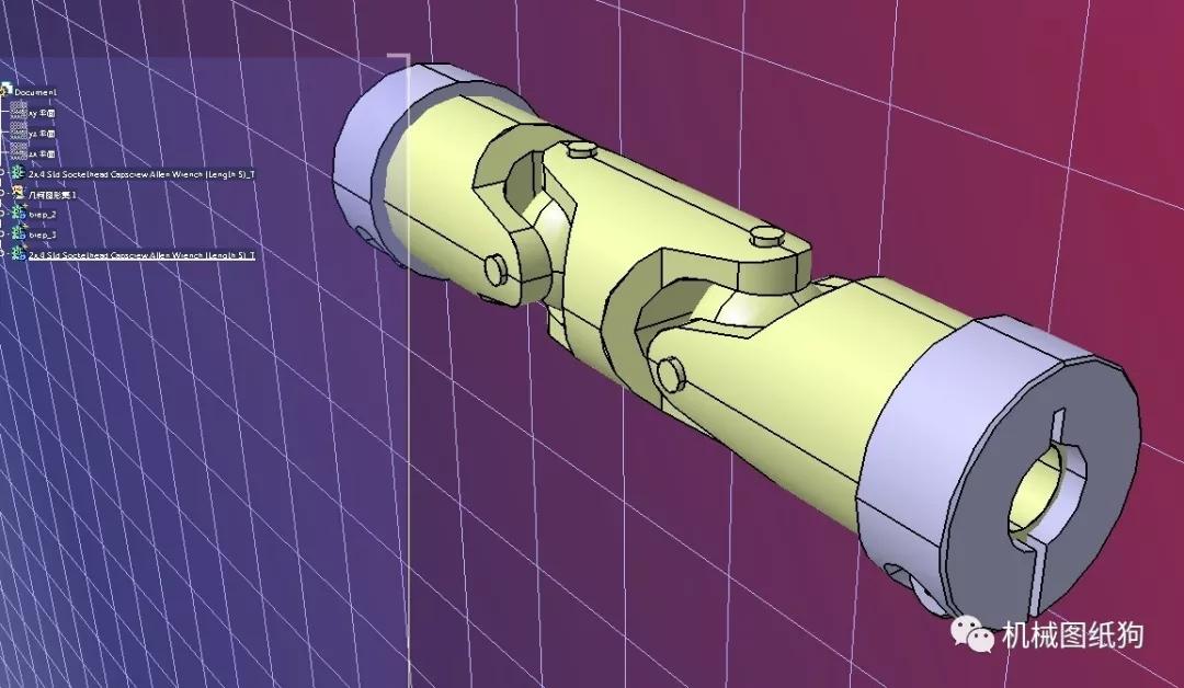 工程机械unijoint万向节联轴器结构3d图纸stp格式