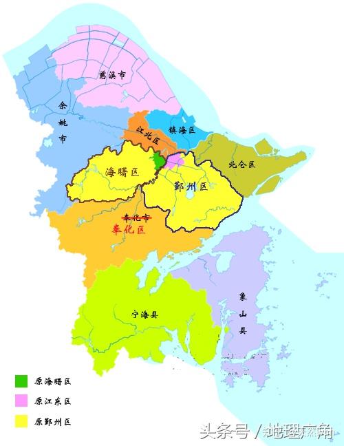 宁波市行政区划地图图片