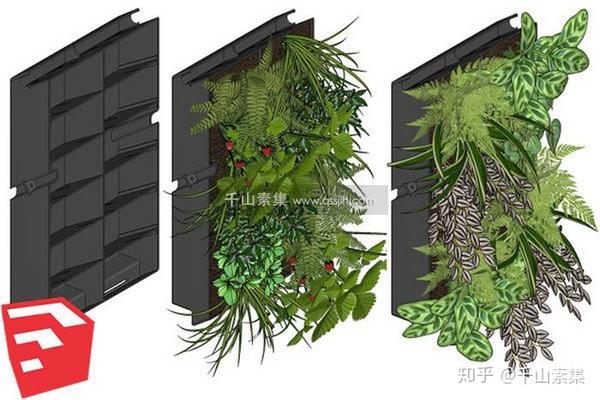 室内植物墙的支撑体系包括两部分,一部分是已有室内墙体对植物种植