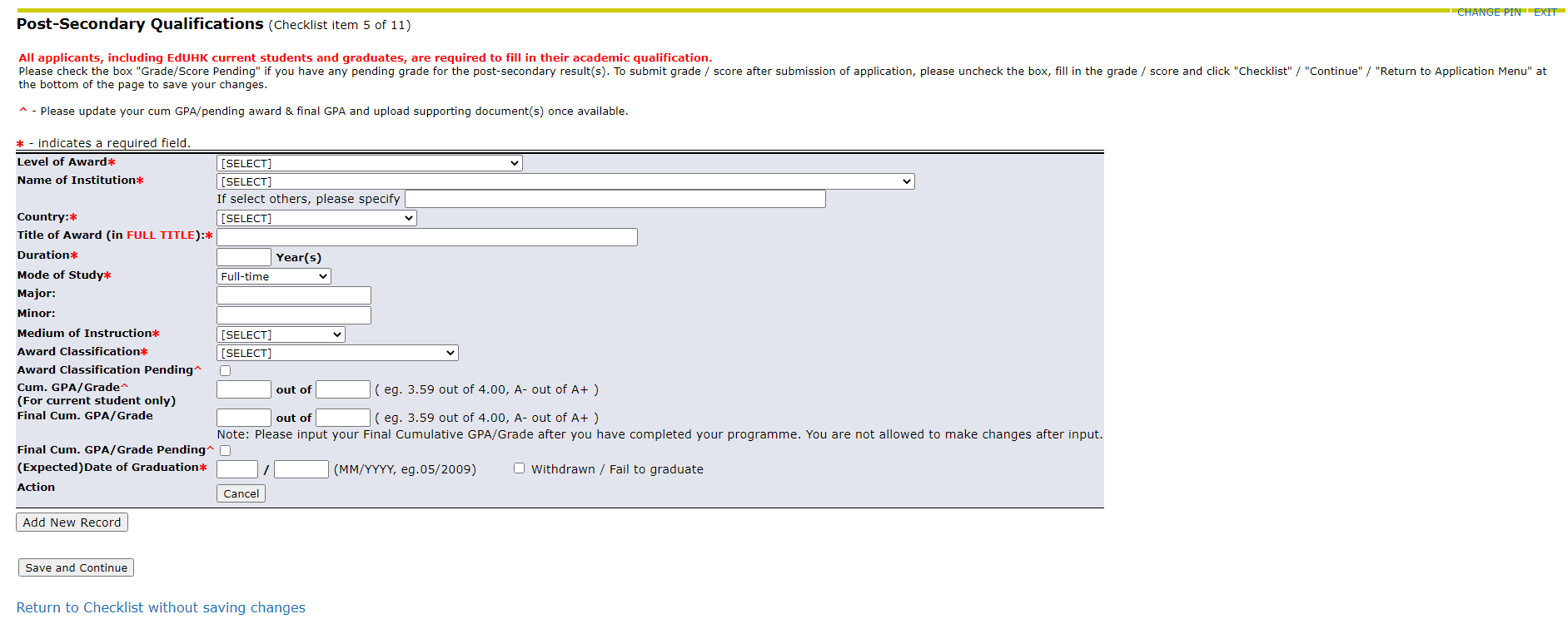 level of award:bachelorname of institutionothers其他的证书现在