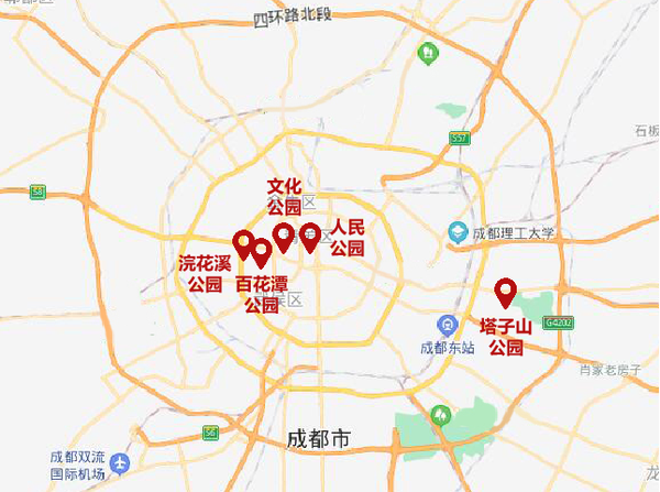 2021年成都新春花市地图,快收藏!